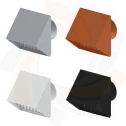Geveldoorvoer in diverse kleuren en diameters