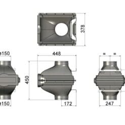 Alternative view of Filterbox Zehnder 150 mm