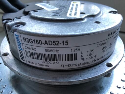 Ventilator Renovent Large (vanaf week 21 / 2007) EBM R3G-160 - Afbeelding 2