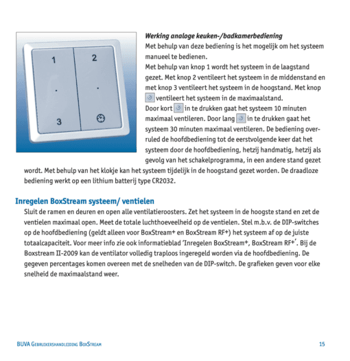 BUVA Boxstream +, RF+, II (2009), H2O keuken/badkamer bediening - Image 2