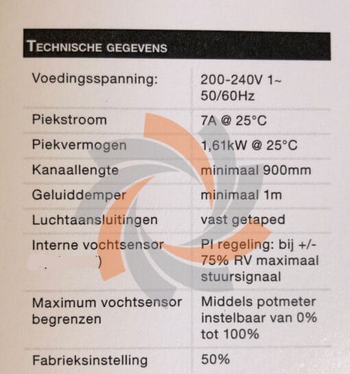 Serviceprint Hygro Vochtsensor ComfoFan S - Afbeelding 5